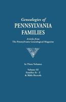 Genealogies Of Pennsylvania Families From The Pennsylvania Genealogical, Vol. 3: Stauffer Zerbe 0806309733 Book Cover