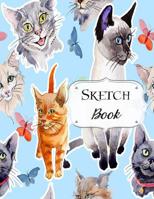 Sketch Book: Cat Sketchbook Scetchpad for Drawing or Doodling Notebook Pad for Creative Artists #8 Blue 1073501280 Book Cover