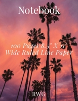 Notebook: 100 Pages 8.5 X 11 Wide Ruled Line Paper 1794820809 Book Cover