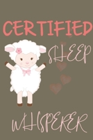 Certified Sheep whisperer: Sheep gifts for women, girls, kids and sheep lovers: cute red & pink elegant blank Lined notebook/Journal to write in. 1673434703 Book Cover