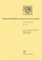 Betrachtungen zum Problem der Macht (Vortrage / Rheinisch-Westfalische Akademie der Wissenschaften) 3531073125 Book Cover