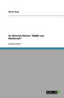 Zu Heinrich Heines 'Rabbi von Bacherach' 3640553543 Book Cover