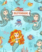 Sketchbook: Beautiful Mermaid Sketch Book for Kids | Practice Drawing and Doodling | Sketching Book for Toddlers & Tweens 1674392125 Book Cover