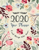 Year Planner Floral Cover & Monthly Planner 2020 All in one, Large A4( 8.5x11): Perfect for Planning and Organizing Your Home or Office 1676809511 Book Cover
