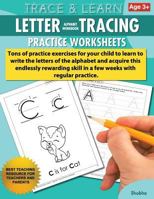 Trace & Learn Letters Alphabet Tracing Workbook Practice Worksheets: Daily Practice Guide for Pre-K Children 154032852X Book Cover