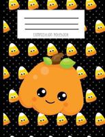 Composition Notebook: Candy Corn Pumkin Kawaii Face Halloween Notebook 1724196634 Book Cover