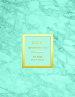 2020 Appointment Book For High Street Salon: Client schedule booking log for Beauty Salon and beautician record keeping - 15 minute intervals in weekly spreads - Professional aqua blue teal marble 1710112808 Book Cover