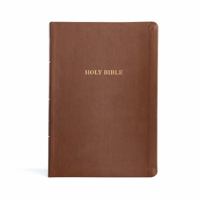 KJV Large Print Thinline Bible, Value Edition, Brown LeatherTouch 1087785782 Book Cover