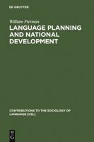 Language Planning and National Development 3110124548 Book Cover