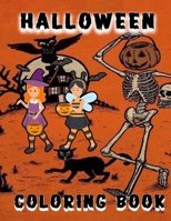halloween coloring book: (Edition 2022) Simple Spooky Illustrations to Color for Kids B0BGKWR1GG Book Cover