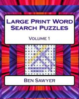 Large Print Word Search Puzzles Volume 1 154246935X Book Cover