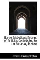 Horae Sabbaticae 1022150766 Book Cover