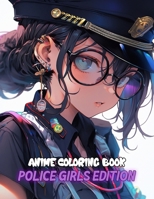 Anime Coloring Book: Police Girls Edition: Manga Art & Anime Fans Stress Relief Adult Coloring (Anime & Manga Coloring Books) B0CQW4PQY5 Book Cover