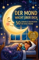 Der Mond wacht über dich: 50 liebevolle Geschichten für süße Träume (Kinderbücher 4 - 12 Jahre) (German Edition) B0H25M56RT Book Cover