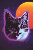 Cat Face Notebook 80s (Vol 1): Cool Rave Neon Kitty Lined Composition Book/Diary/Journal For Students, 6 x 9, 130 Pages, Retro Tangerine Purple 1722376562 Book Cover