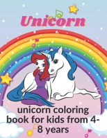 unicorn coloring book for kids from 4-8 years: 84 pages, measures : 8,5 * 11 inch B08SB75BV1 Book Cover