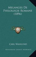 Melanges De Philologie Romane (1896) 1166779513 Book Cover