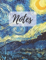 Van Gogh Notebook: Starry starry night notes: College ruled notebook; Notebooks for girls; Gifts for women; Gifts for girls; Gifts for men: 130 pages of 8.5 x 11 US Letter size paper for your notes fo 1673520472 Book Cover