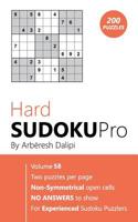 Hard Sudoku Pro: Book for Experienced Puzzlers (200 puzzles) Vol. 58 1976510619 Book Cover