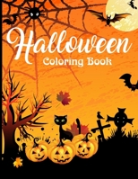 Halloween Coloring Book: An Adult Coloring Book with Fun, Spooky, and Relaxing Coloring Pages for Adults Relaxation | Halloween Gift for All Ages | 48 Coloring Pages B08KGN71XG Book Cover