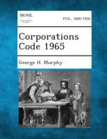Corporations Code 1965 1287344151 Book Cover