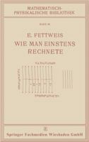 Wie Man Einstens Rechnete 3663151883 Book Cover