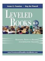 Leveled Books, K-8: Matching Texts to Readers for Effective Teaching 0325008183 Book Cover