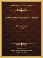 Memorial of Nathaniel W. Taylor, D.D 0530280175 Book Cover