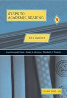 Steps to Academic Reading 4: In Context 0030340020 Book Cover