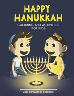 Happy Hanukkah: Coloring and Activities for Kids: Jewish Holidays and Traditions Coloring Book with Mazes, Wordsearch, Greeting Card Crafting Activities and More B08NWQZQQG Book Cover