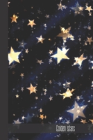 golden stars: small lined Star Notebook / Travel Journal to write in (6'' x 9'') 120 pages 1692718576 Book Cover