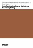 Verkaufsgebietseinteilung Zur Maximierung Des Deckungsbeitrags 3409130829 Book Cover