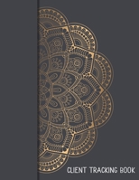 Client Tracking Book: Customer Tracking Log Book with alphabetized tabs and area for personal notes on products, services, dates, and time. (brwon digital paper mandala) 1702128768 Book Cover