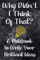 Why Didn't I Think of That?: A Notebook for Inventors to Capture Your Brilliant Ideas (Inventions and New Products) 1679460765 Book Cover