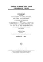 Assessing the Madoff Ponzi scheme and regulatory failures 170242622X Book Cover