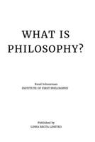 What is philosophy? B0923WHPNZ Book Cover