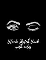 Makeup Artist Sketch Book: Notebook, Journal and Drawing Pad, 100 Pages of Size: 8.5x11. Black Cover. Half Sketchbook Blank Paper for Sketching, Drawing, Doodling, Painting; Half for Writing. 1701223341 Book Cover