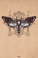 Notebook: Deaths Head Hawkmoth Journal Geometric Occult Moth Composition Book Dark Horror Gift 1700087312 Book Cover