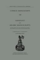 Codices Manuscripti: Handlist of Arabic Manuscripts 9400991630 Book Cover