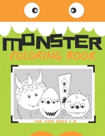 Monster Coloring Book For Kids Ages 4-8: 20 Silly & Fun Snapshots of Monsters Posing With Wacky Props And Crazy Costumes For Picture Day B08GVGMY4K Book Cover