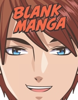 Blank Manga Comic Notebook [8.5x11][150pages]: Create Your Own Anime Manga Comics with many templates, boy red hair blue eyes 1674616759 Book Cover