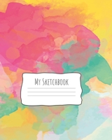 My Sketchbook: Kid's Artist Sketching Book: 110 pages, Sketching, Drawing and Creative Doodling. Notebook and Sketchbook to Draw and Journal (pink and yellow) 1693456524 Book Cover