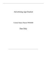 Advertising sign bracket: United States Patent 9984600 B08QWSNYF5 Book Cover