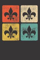 Notebook: Mardi Grass Fat Tuesday Retro Vintage Dot Grid Dotted 6x9 120 Pages 1082894834 Book Cover