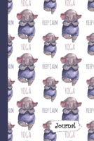 Journal: Funny Elephant Doing Yoga Themed Diary with Blank Lined Notebook Paper 1710275871 Book Cover