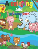 A coloring and drawing book for kids girls, boys, animal lovers: 8,5"X11" 100 pages 50 A model can be colored, Drawable graphics, i love animals color B08SYTDGR8 Book Cover