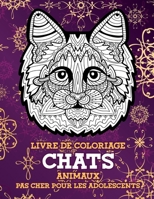 Livre de coloriage - Pas cher pour les adolescents - Animaux - Chats null Book Cover