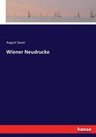 Wiener Neudrucke (German Edition) 3743606836 Book Cover
