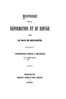 Histoire de la R�formation Et Du Refuge: Dans Le Pays de Neuchatel 1019138203 Book Cover