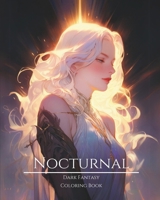 Nocturnal- Dark Fantasy Coloring Book 9: Haunting Portraits of Mystic, Creepy, Enchanting and Gorgeous Women. Magical Witches, Gothic Vampires, ... Ominous Elves and More For Teens and Adults B0CTJ24QPH Book Cover